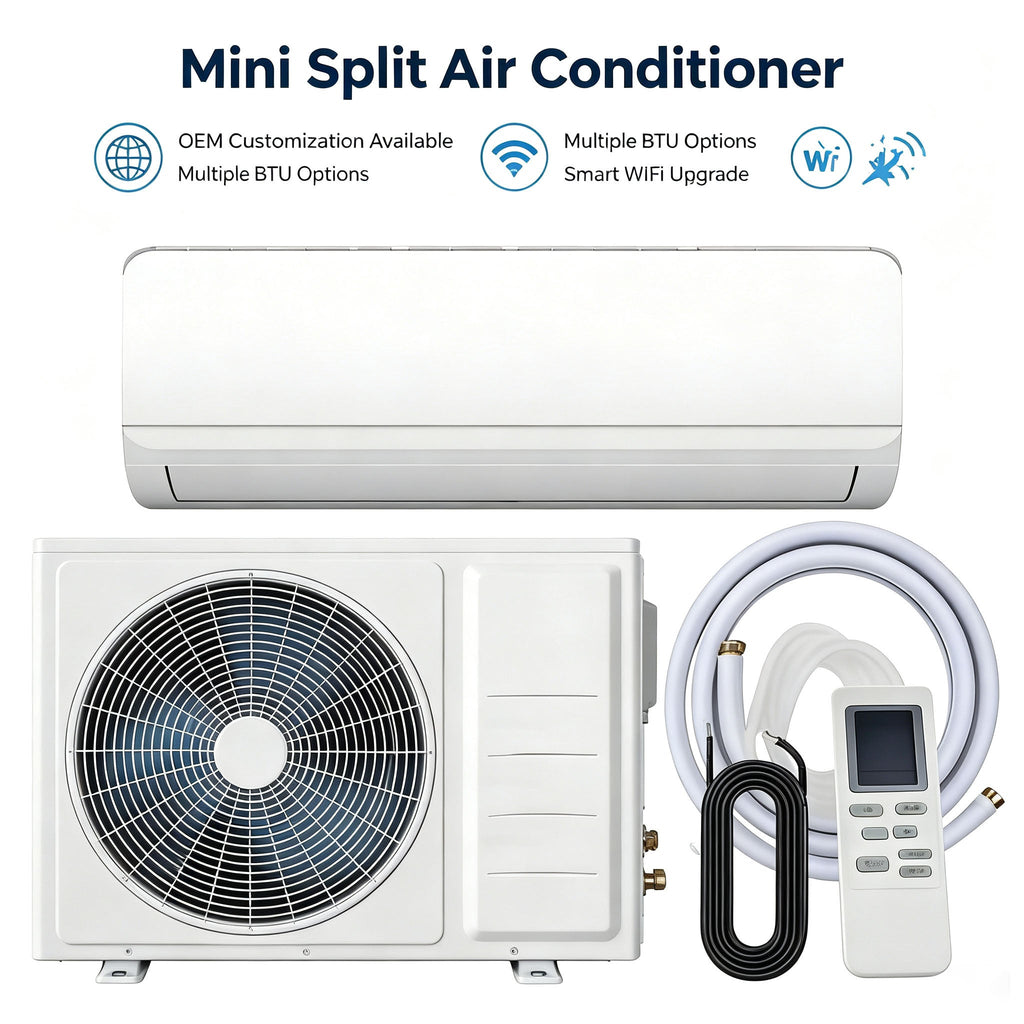 AC OEM R32 Inverter Split Air Conditioner Ductless Mini Split for Bedroom and Living Room Home Cooling