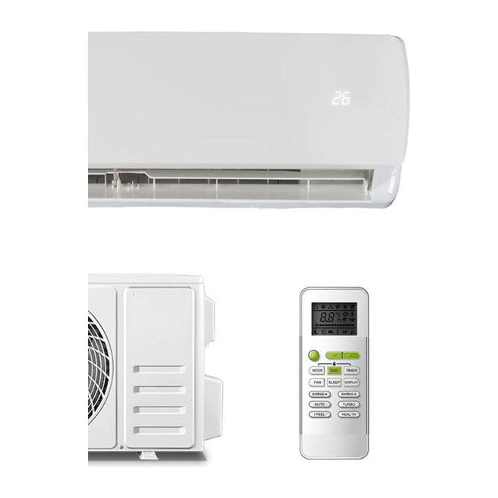 Airbrisk 9,000-24,000 BTU Inverter Ductless Mini Split Air Conditioner for Bedroom and Living Room Home Cooling