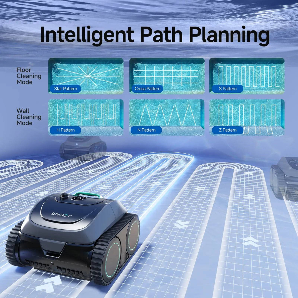 WYBOT C1 Robotic Pool Cleaner Gray for Inground and Above Ground Home Swimming Pools