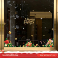 Christmas Static Cling Window Stickers, Removable Holiday Glass Decoration for Storefront and Home