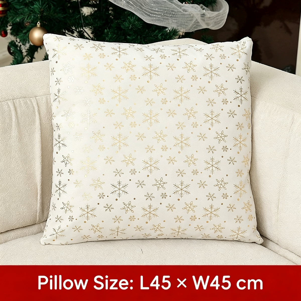 Burlap Santa Hat Cushion Cover, Festive Throw Pillow Cover for Living Room and Holiday Decor