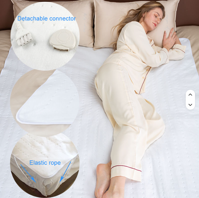 Thermostatic Electric Heated Underblanket | Multi Heat Levels Adjustable Controller, Detachable Cord Machine Washable Heated Mattress Pad, CE Certified Safe Winter Bed Warmer, Multiple Sizes & Colors for Bedroom Home Use