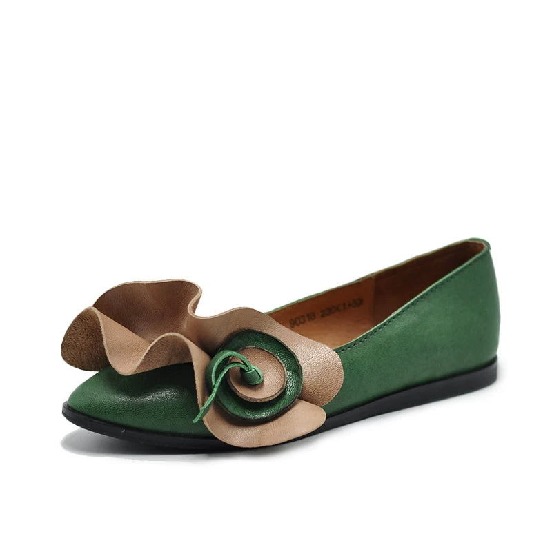 Leather Pointed Toe Pumps for Women