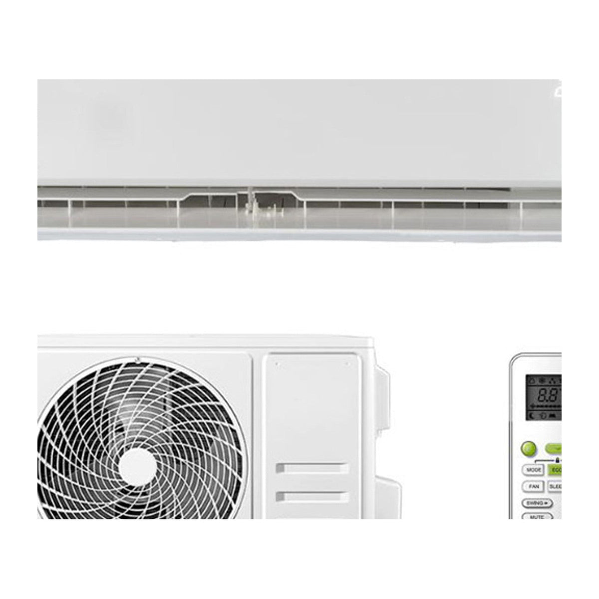 Airbrisk 9,000-24,000 BTU Inverter Ductless Mini Split Air Conditioner for Bedroom and Living Room Home Cooling
