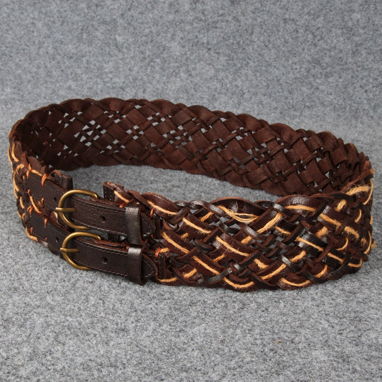 Women's Woven Handcrafted Leather-look Retro Waist Belt for Date Night Gift Party Versatile Designer Office Everyday