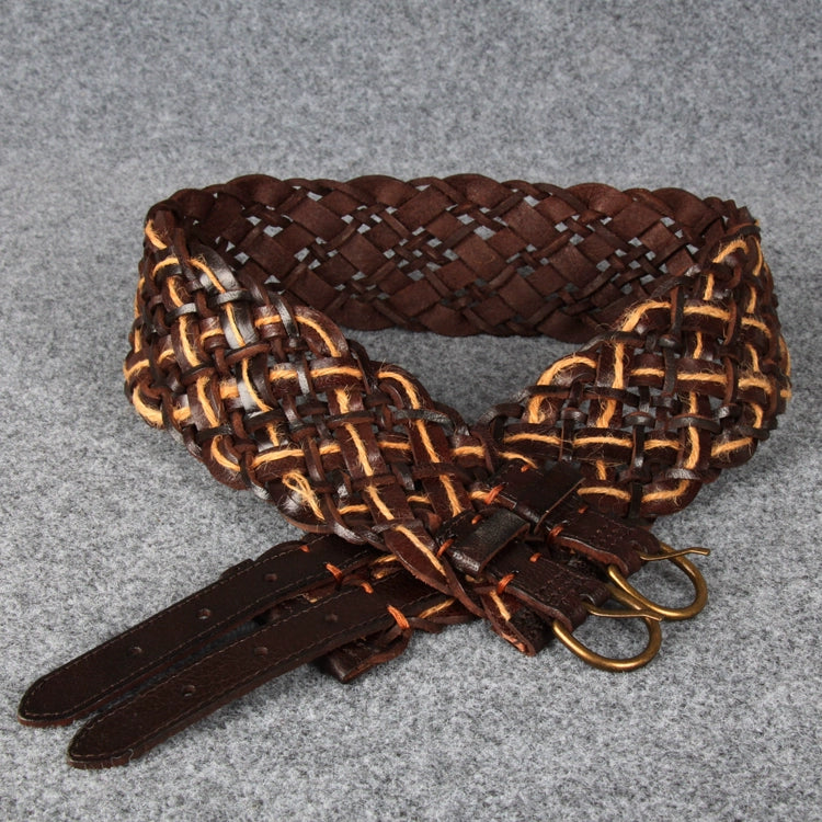 Women's Woven Handcrafted Leather-look Retro Waist Belt for Date Night Gift Party Versatile Designer Office Everyday