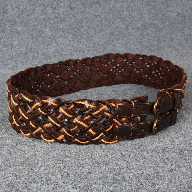 Women's Woven Handcrafted Leather-look Retro Waist Belt for Date Night Gift Party Versatile Designer Office Everyday