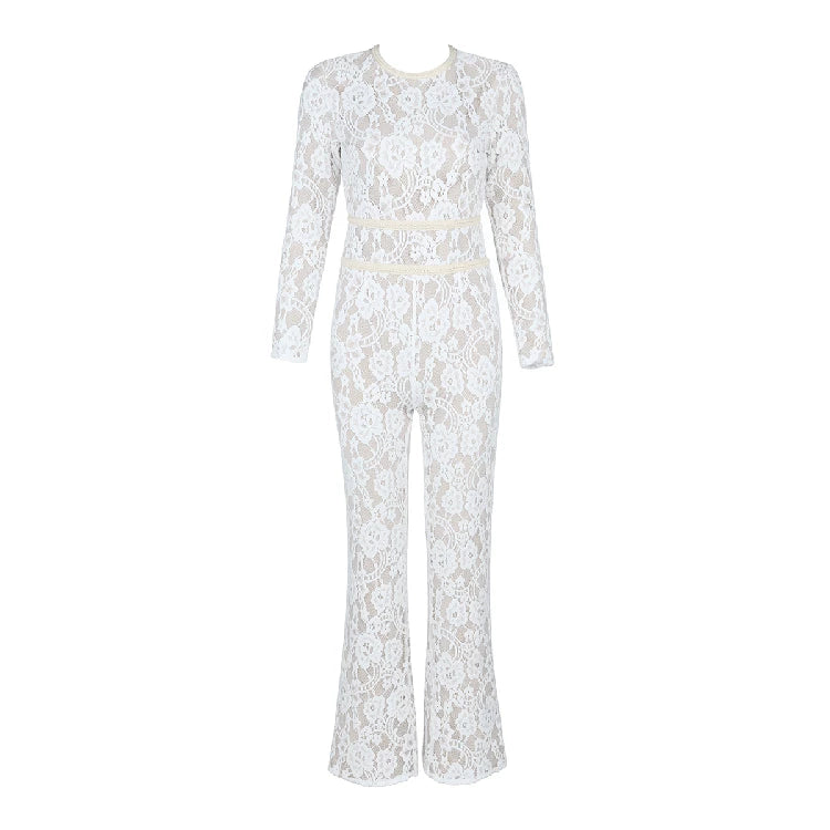 Women's Lace Bodycon Long Sleeve Evening Dress Formal Midi Dress Party Dress Formal Party Wedding Guest Dress