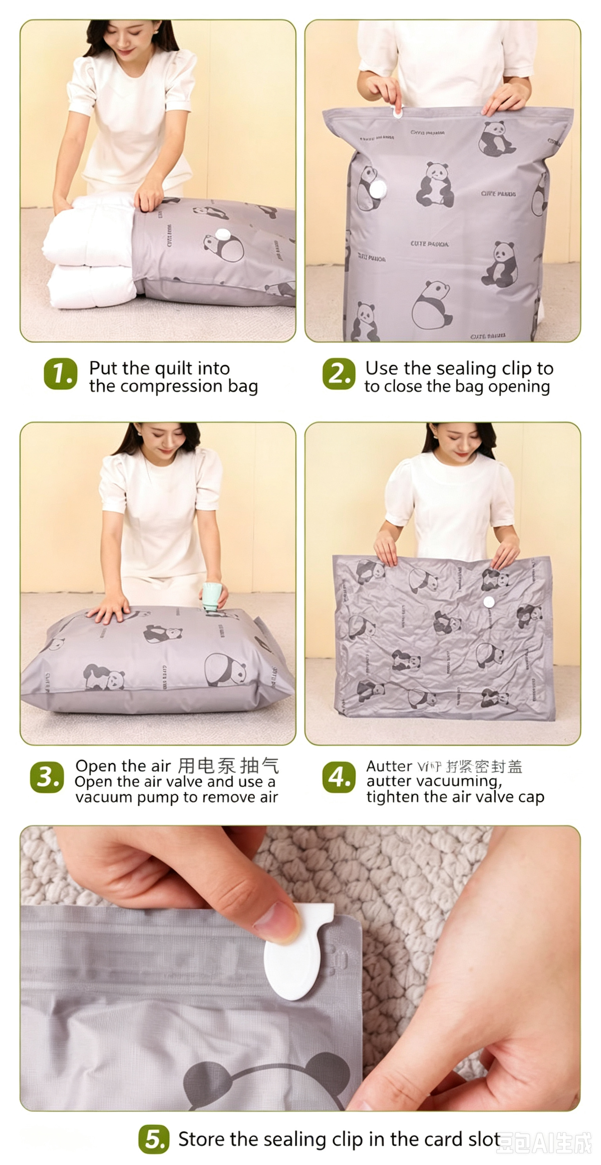 Thick Oxford Fabric Vacuum Storage Bags, Reusable Space‑Saver Bags for Clothes, Quilts & Bedding, Dust‑Proof Moisture‑Proof Vacuum Seal Bags