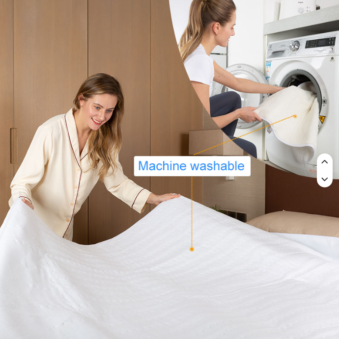 Thermostatic Electric Heated Underblanket | Multi Heat Levels Adjustable Controller, Detachable Cord Machine Washable Heated Mattress Pad, CE Certified Safe Winter Bed Warmer, Multiple Sizes & Colors for Bedroom Home Use