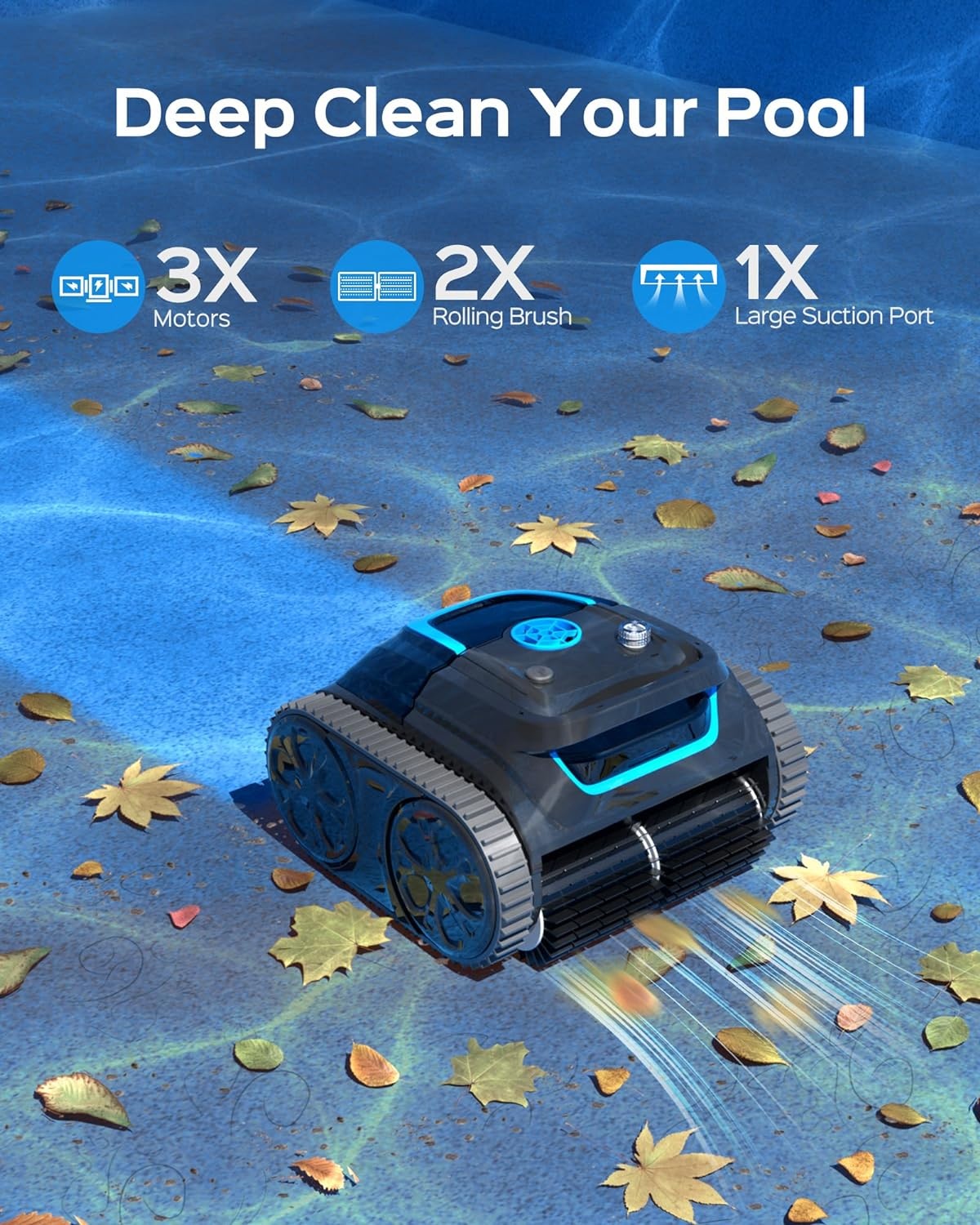 WYBOT S1 Cordless Robotic Pool Cleaner with App Control for Inground and Above Ground Home Swimming Pools