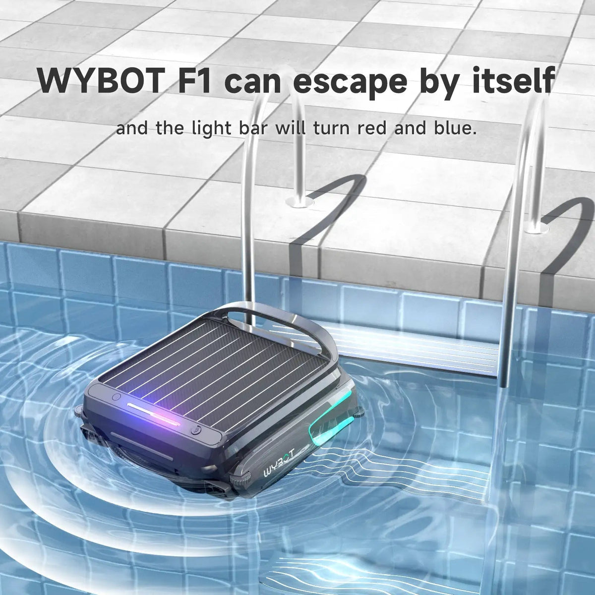 WYBOT F1 Robotic Pool Skimmer for Inground and Above Ground Home Swimming Pools for Daily Home Use