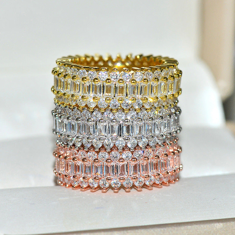 Cubic zirconia ring by Yoshan, detail view 3