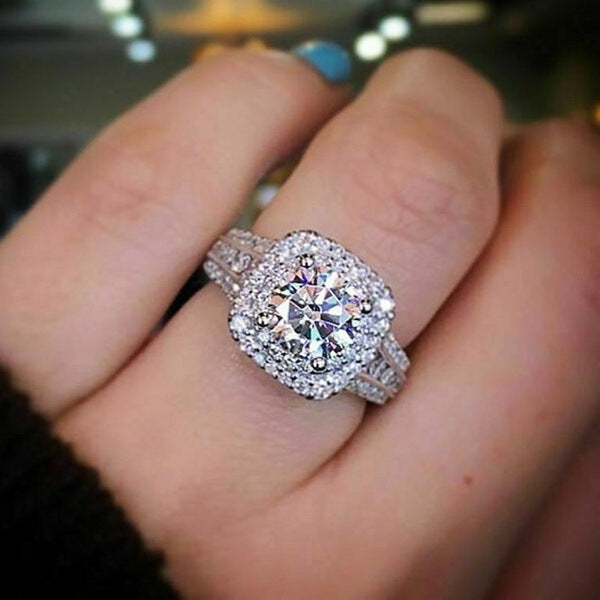Cubic zirconia ring by Yoshan, detail view 6
