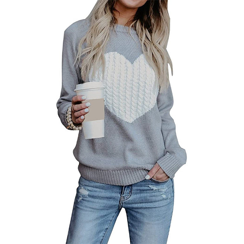 Women's Fall Winter Plus Size Long Sleeve Sweater Knit Pullover Top Everyday Wear