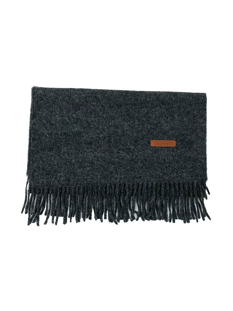 Women's Wool Fall Winter Thickened Fleece-Lined Korean-Style Knit Shawl for Office and Travel Evening Gift Holiday Gift