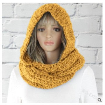 Women's Fall Winter Knit Hooded Shawls Scarves Scarf Fashion Wrap Pashmina Gift Office