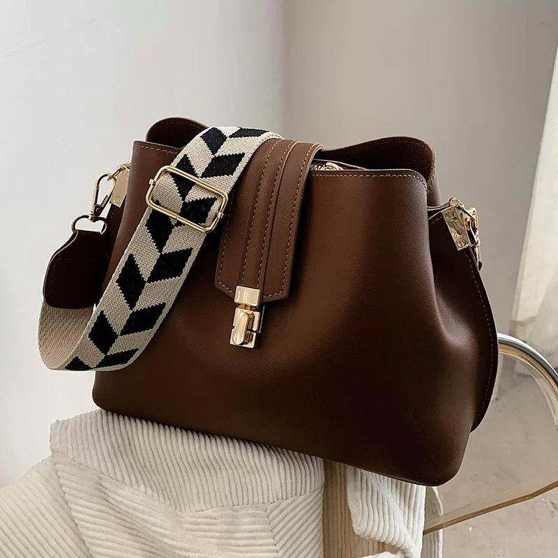Women's Spring Summer Retro Bucket Bag Drawstring Shoulder Purse Work Travel Everyday Purse