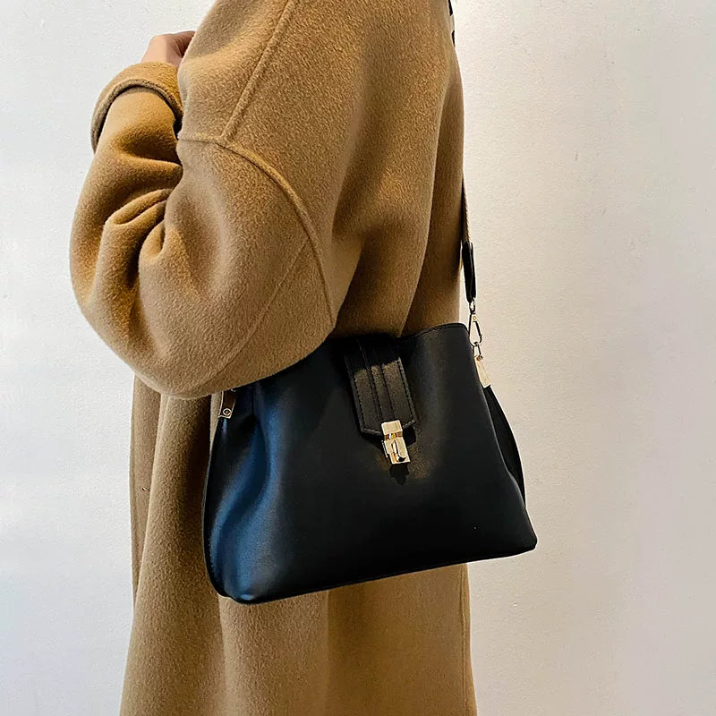 Women's Spring Summer Retro Bucket Bag Drawstring Shoulder Purse Work Travel Everyday Purse