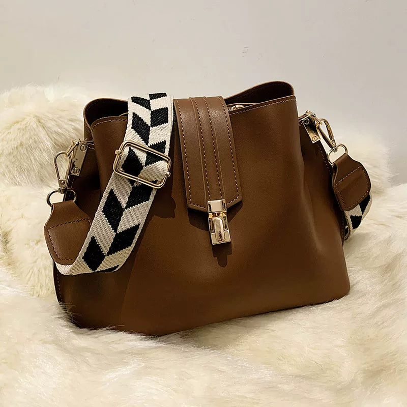 Women's Spring Summer Retro Bucket Bag Drawstring Shoulder Purse Work Travel Everyday Purse
