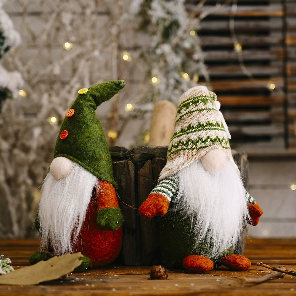Faceless Elf and Reindeer Table Decor, Nordic Style Christmas Shelf and Table Ornament