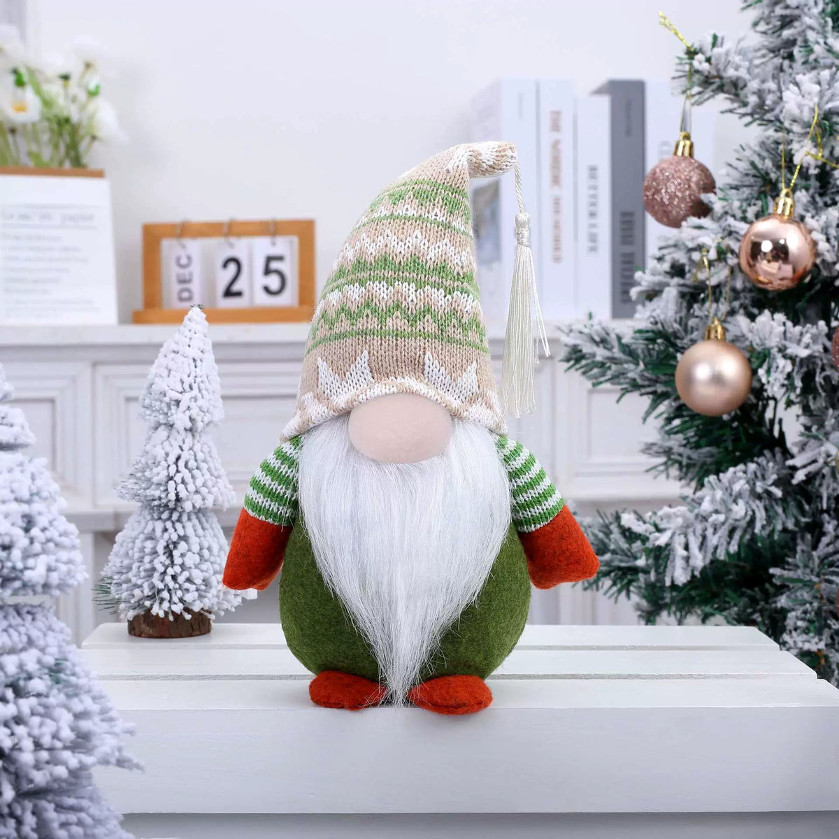 Faceless Elf and Reindeer Table Decor, Nordic Style Christmas Shelf and Table Ornament