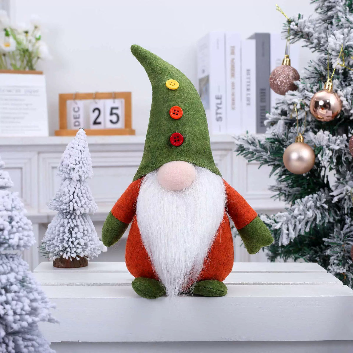 Faceless Elf and Reindeer Table Decor, Nordic Style Christmas Shelf and Table Ornament