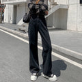 Women's Straight Workwear High-waist Oversized Slim-fit Wide-leg Jeans for Casual Outfits Everyday Office Slimming Weekend Date Night