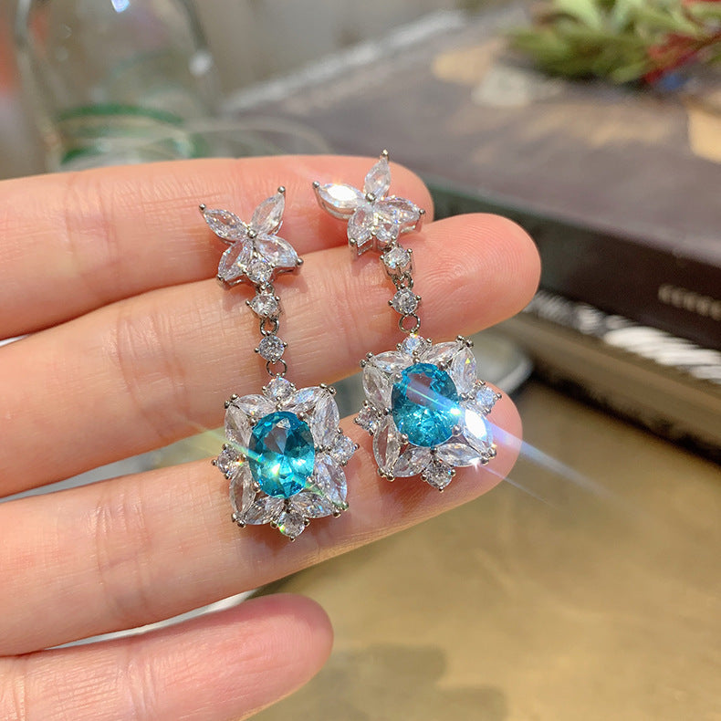 Blue stud earrings by Yoshan