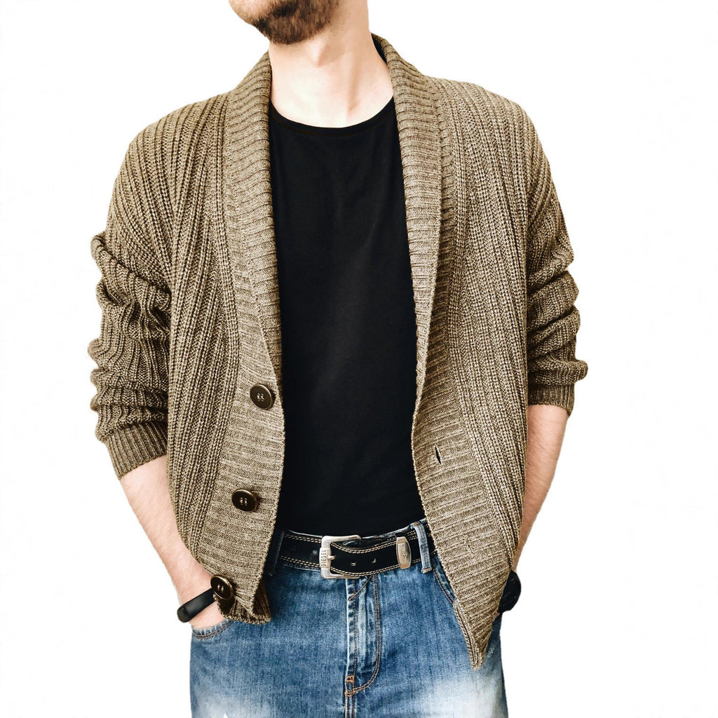 Men's Knit Fall Winter Long Sleeve Jacket Casual Coat Outerwear Travel Outdoor Everyday