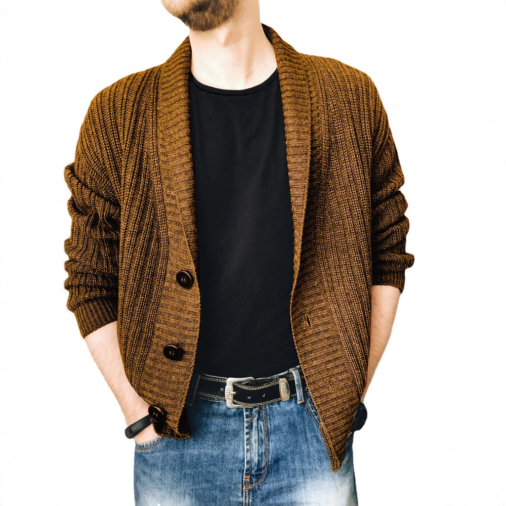 Men's Knit Fall Winter Long Sleeve Jacket Casual Coat Outerwear Travel Outdoor Everyday
