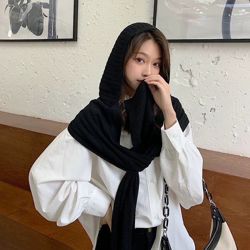 Women's Fall Winter Summer Fleece-Lined Knit Shawl for Office and Travel Evening Gift Holiday Gift