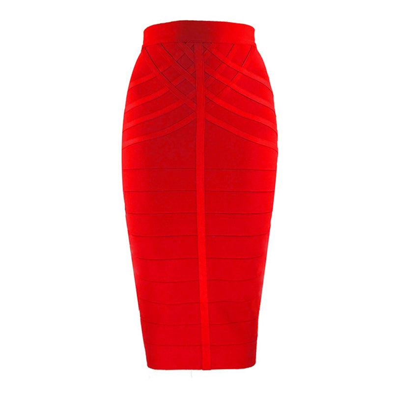 Women's Slim-Fit Bodycon Striped High-Waist Skirt for Summer Outfits Office Weekend Everyday Date Night