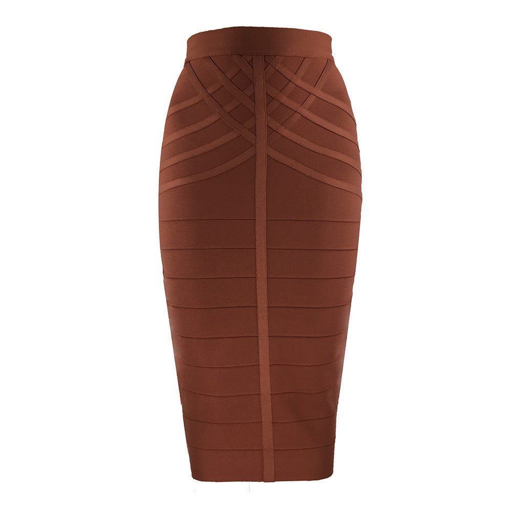 Women's Slim-Fit Bodycon Striped High-Waist Skirt for Summer Outfits Office Weekend Everyday Date Night