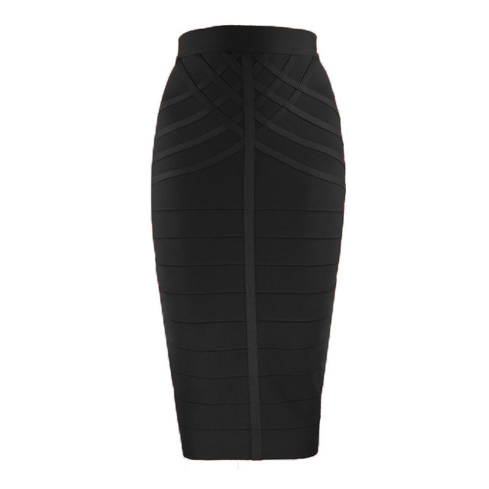 Women's Slim-Fit Bodycon Striped High-Waist Skirt for Summer Outfits Office Weekend Everyday Date Night