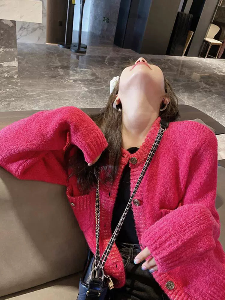 Women's Tweed-Style Knit Cardigan Open-Front Sweater for Office Outfits Fall Work and Weekend Spring Everyday