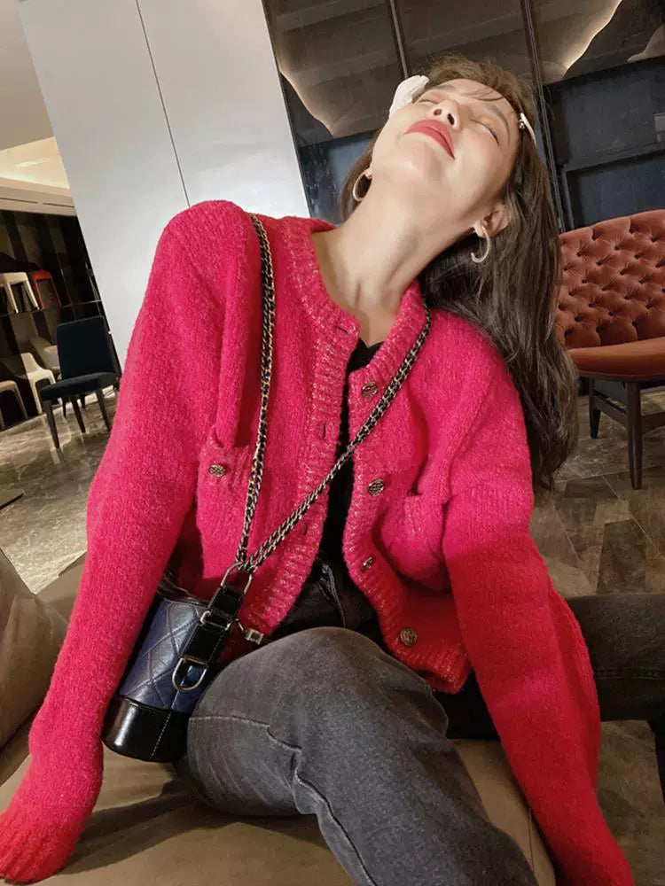Women's Tweed-Style Knit Cardigan Open-Front Sweater for Office Outfits Fall Work and Weekend Spring Everyday
