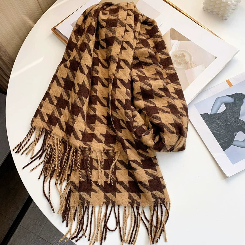 Brown Houndstooth
