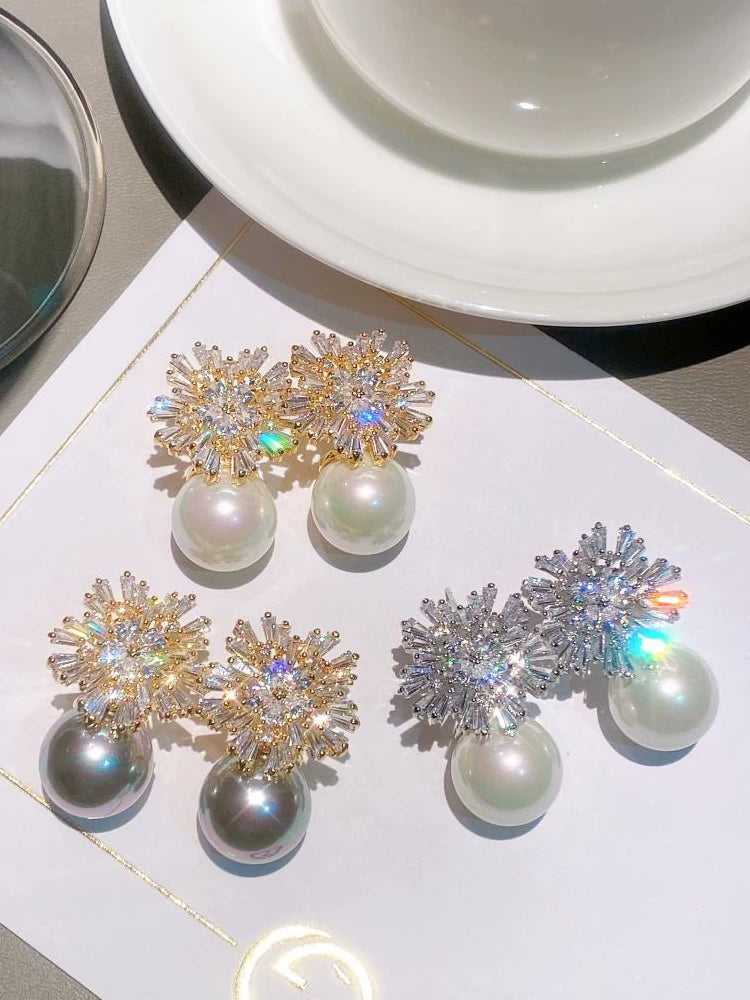 Cubic zirconia stud earrings by Yoshan, detail view 6