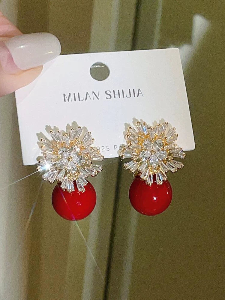 Cubic zirconia stud earrings by Yoshan, detail view 8