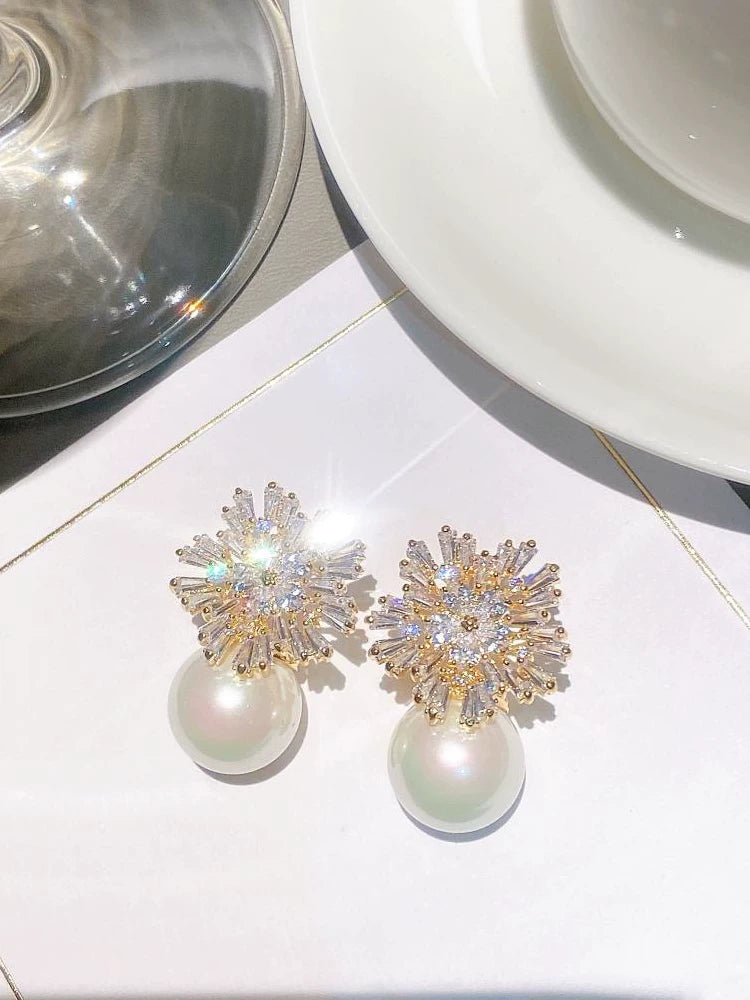 Cubic zirconia stud earrings by Yoshan, detail view 9