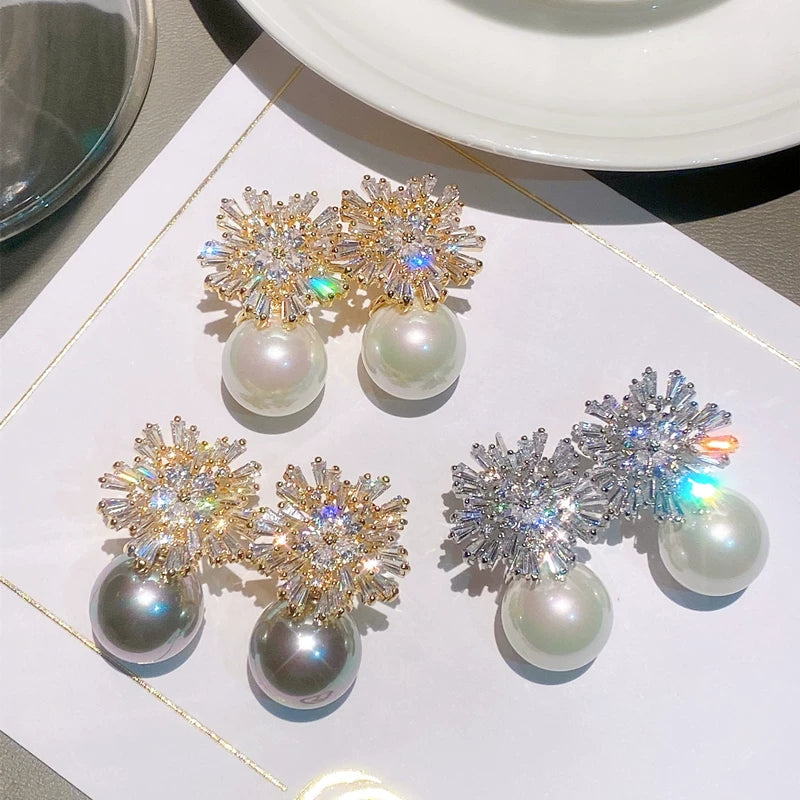 Cubic zirconia stud earrings by Yoshan, detail view 11