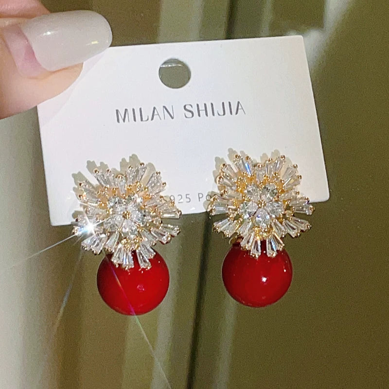 Cubic zirconia stud earrings by Yoshan, detail view 13