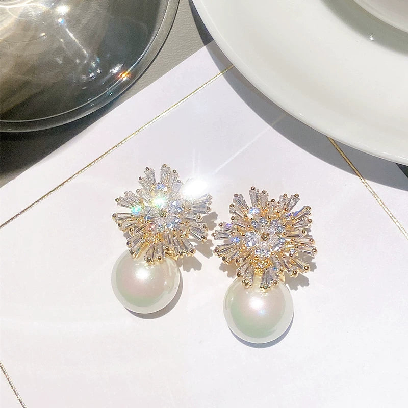 Cubic zirconia stud earrings by Yoshan, detail view 14