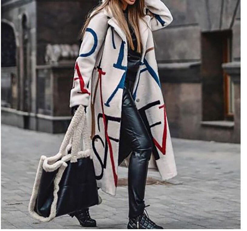 Women's Fall Winter Lapel Plus Size Oversized Trench Coat for Cold Weather Travel Office Spring Holiday