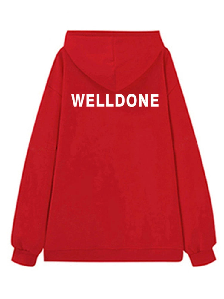 Women's Fall Winter Longline Thickened Fleece-Lined Plus Size Oversized Midi Hoodie Sweatshirt for Casual Streetwear Travel and Weekend