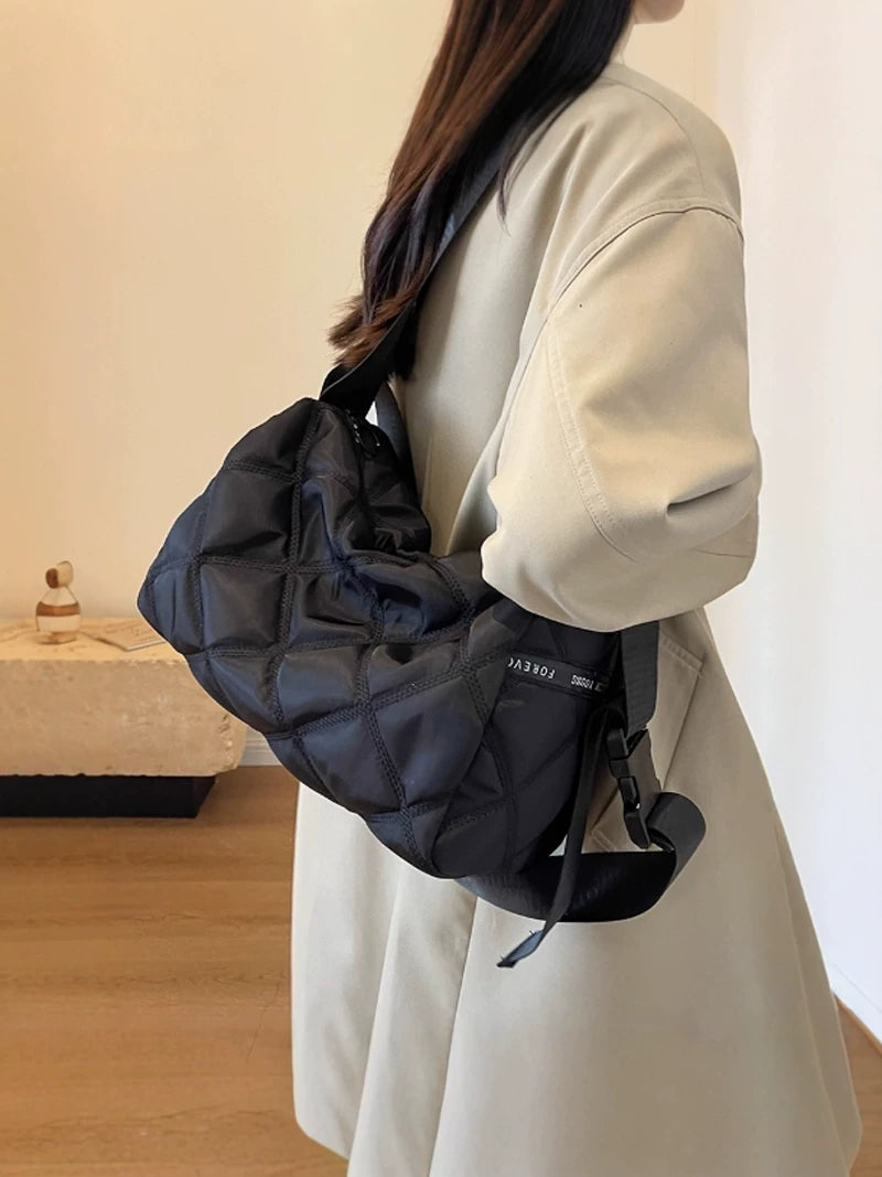 Women's Large-Capacity Oxford Boston Bag Hobo for Everyday Use Travel Work Wear Seasonal Look Office School