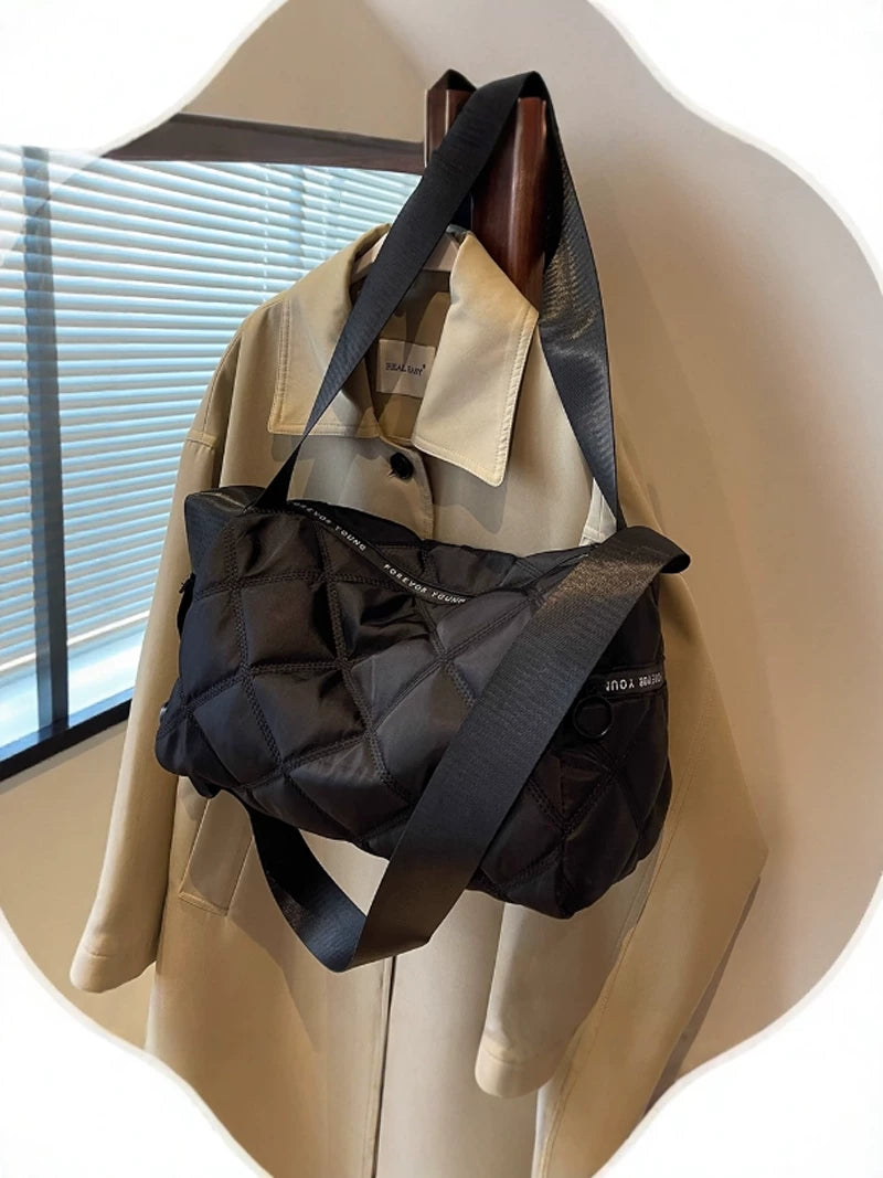 Women's Large-Capacity Oxford Boston Bag Hobo for Everyday Use Travel Work Wear Seasonal Look Office School