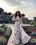 Women's Boho Summer Maxi Beach Two-Piece Set for Office Workwear Wedding Guest Business Casual Travel Weekend At Home