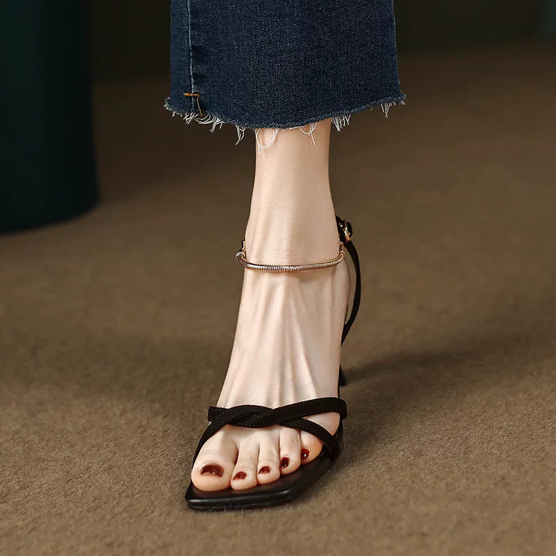 Black Chain Terms - sandals photo